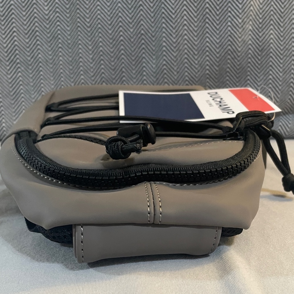 NWT DUCHAMP Versatile Unisex Rubberized Utility Sling Bag - Color: Taupe/Gray - Picture 8 of 14